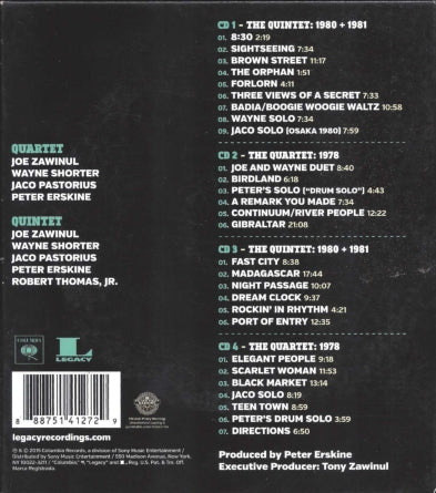 洋楽 WEATHER REPORT THE LEGENDARY LIVE TAPES ウェザー・リポート “The Legendary Live Tapes: 1978-1981
